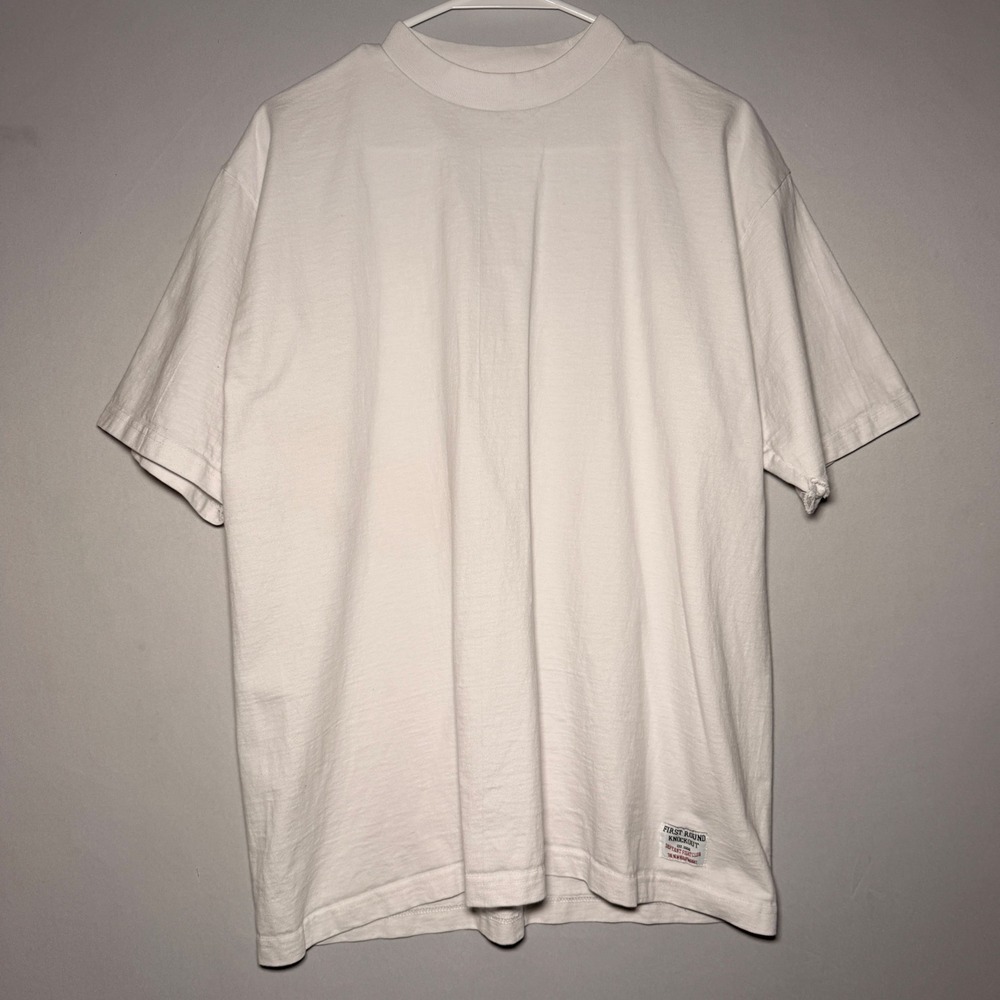 Defyant Heavyweight T Shirt Mens Large White 10 oz Cotton Streetwear Blank Thick